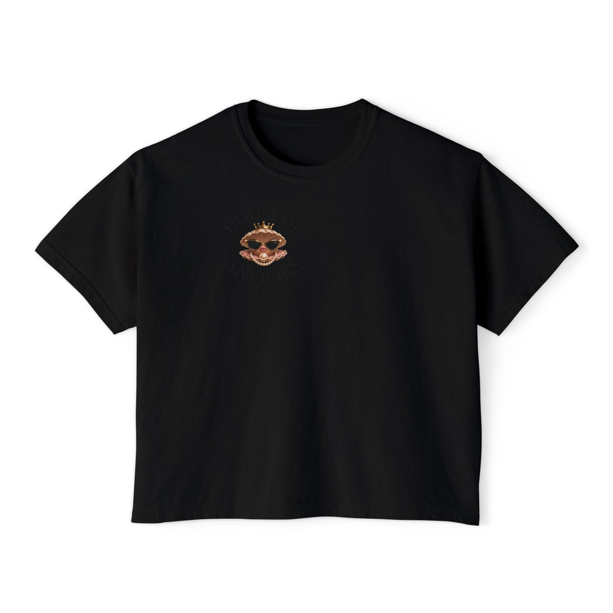 Hoochie Social Club Boxy Tee — Women's Cute Retro Cat Graphic Crop T-Shirt
