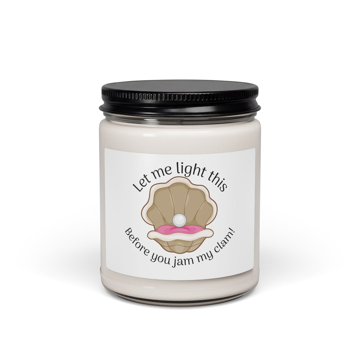 Personalized 'Clamantha' Scented Soy Candle — 9 oz Decorative Jar