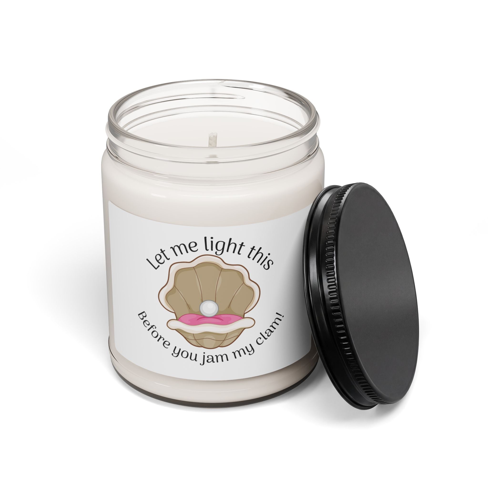 Personalized 'Clamantha' Scented Soy Candle — 9 oz Decorative Jar