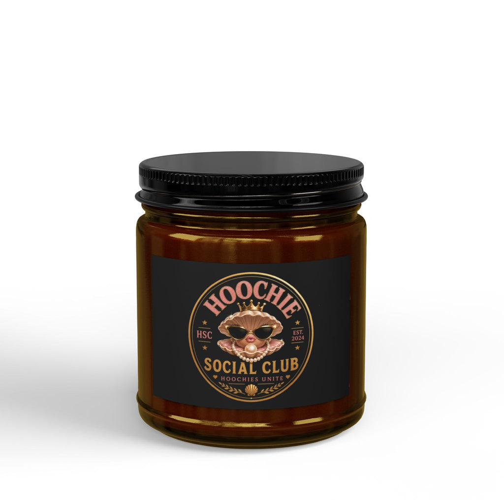 Scented Soy Candle — Hoochie Social Club Amber Jar (4oz & 9oz)