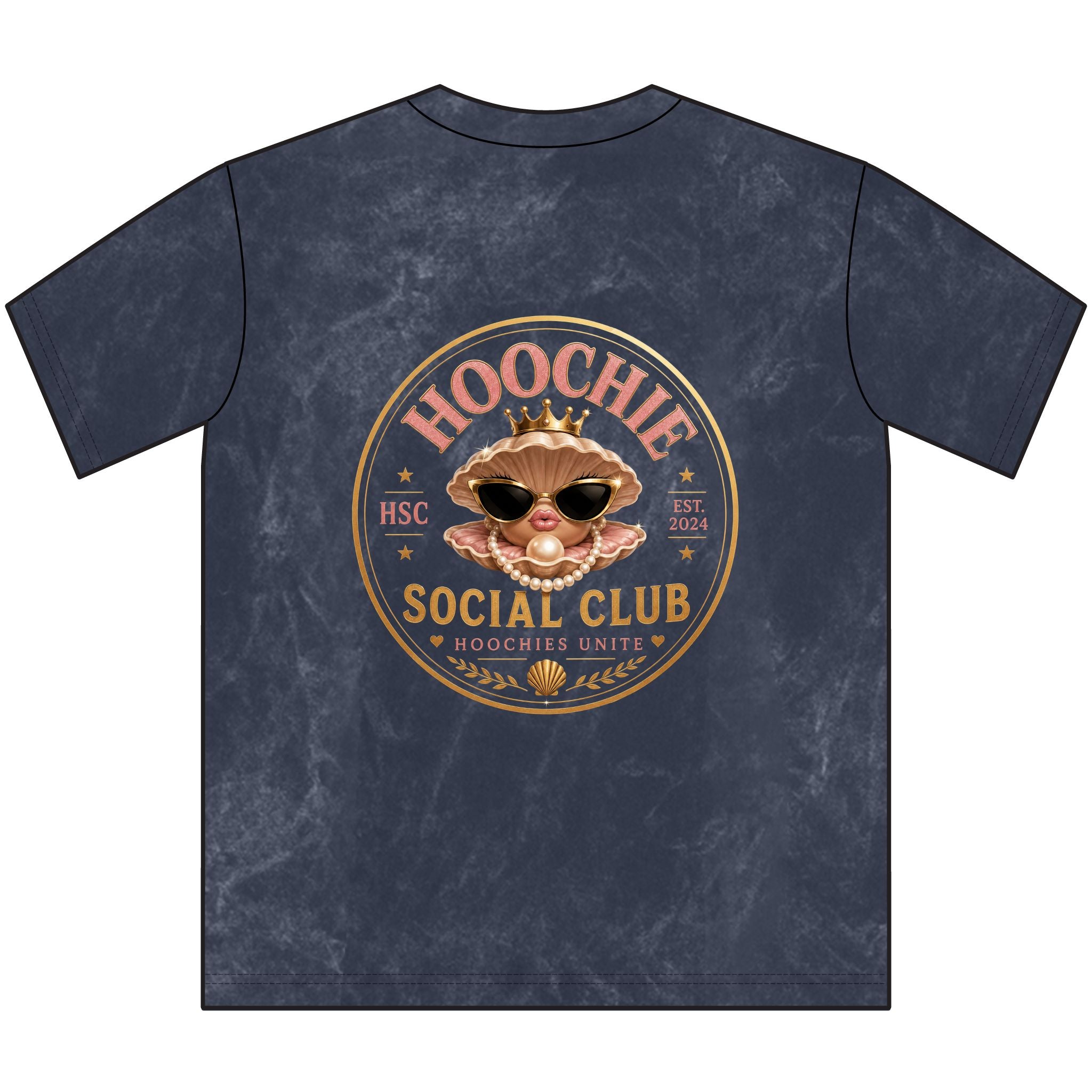 Vintage "Hoochie Social Club" Crewneck Tee — Retro Brown Graphic T-Shirt with "Oh, my apologies. You thought a hoochie cared?"