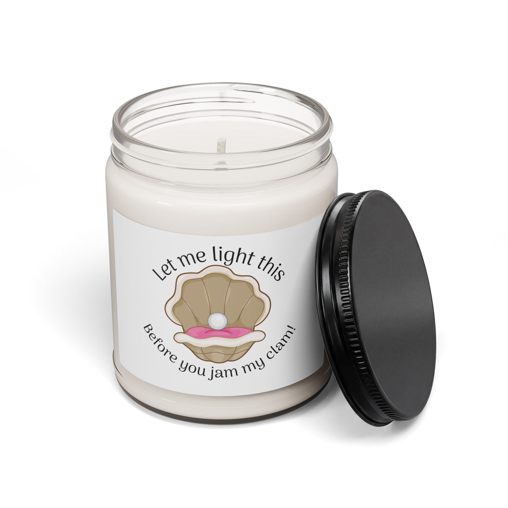 Personalized 'Clamantha' Scented Soy Candle — 9 oz Decorative Jar