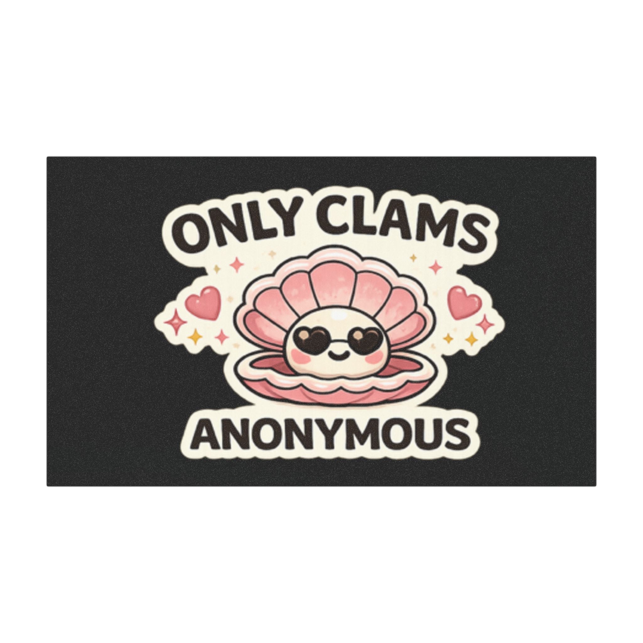 Clamantha Car Magnet — "Only Clams Anonymous" Kawaii Sticker-Style Auto Decal
