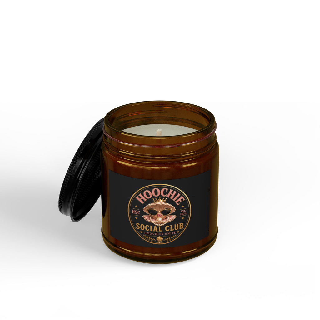Scented Soy Candle — Hoochie Social Club Amber Jar (4oz & 9oz)