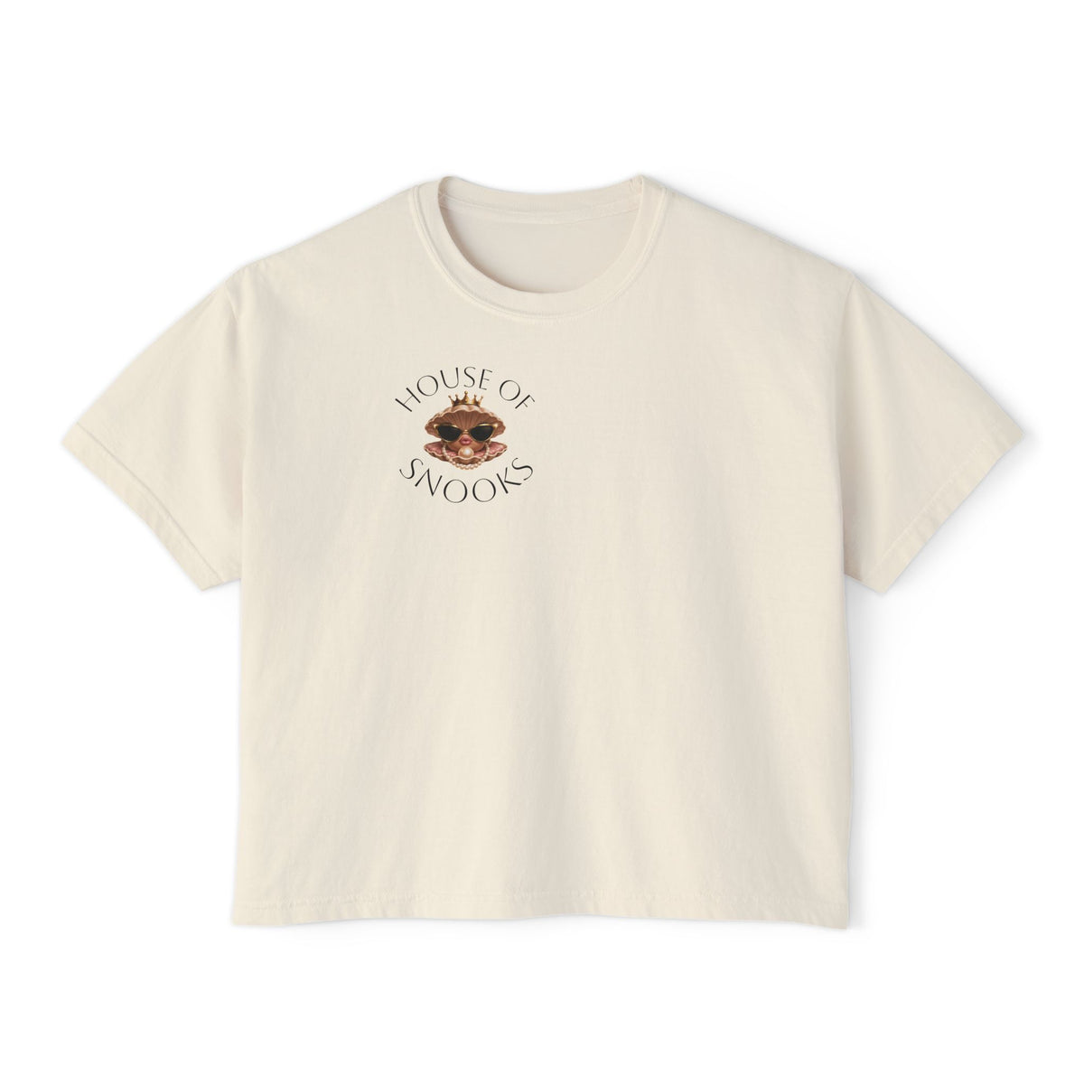 Hoochie Social Club Boxy Tee — Women's Cute Retro Cat Graphic Crop T-Shirt