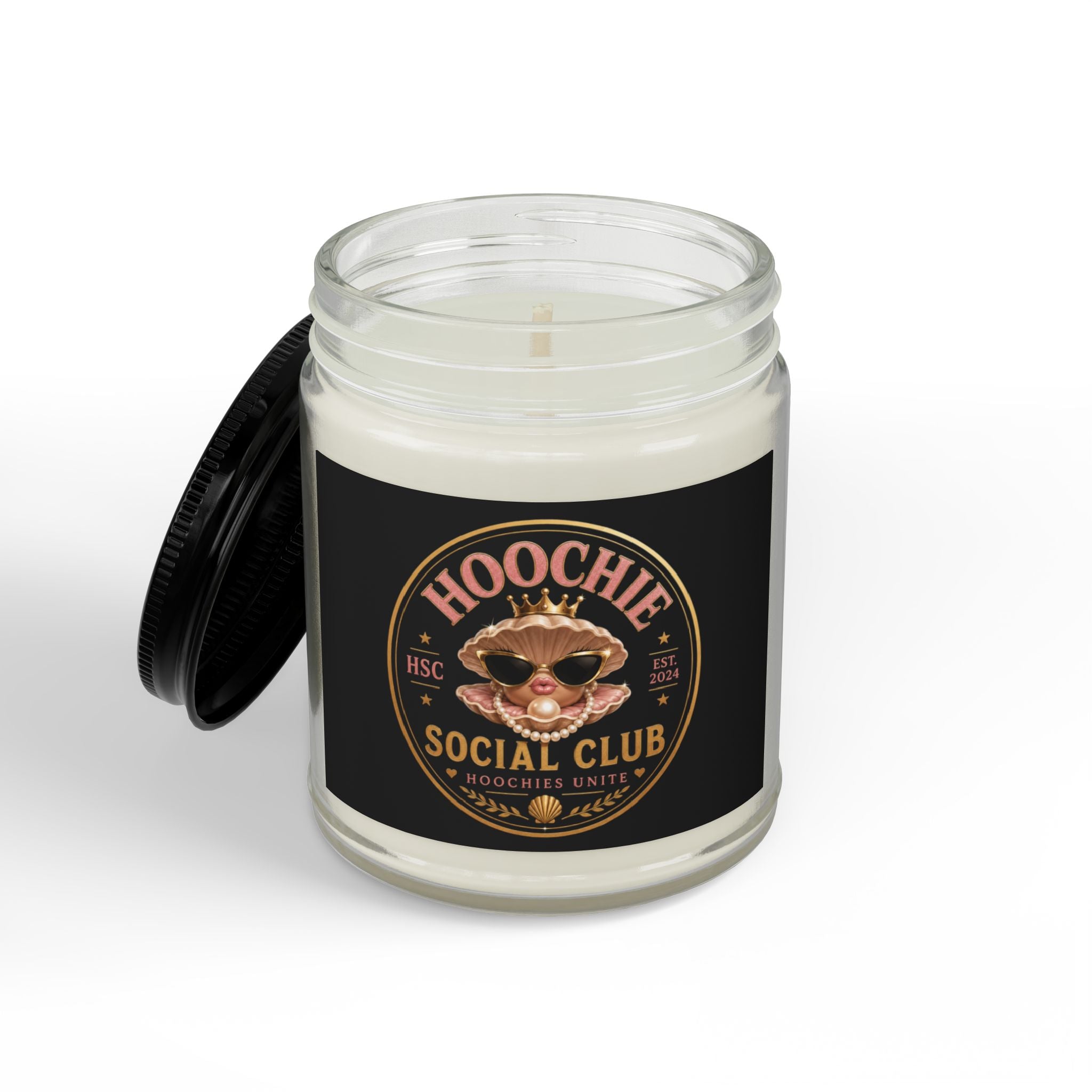 Scented Soy Candle — Hoochie Social Club Amber Jar (4oz & 9oz)