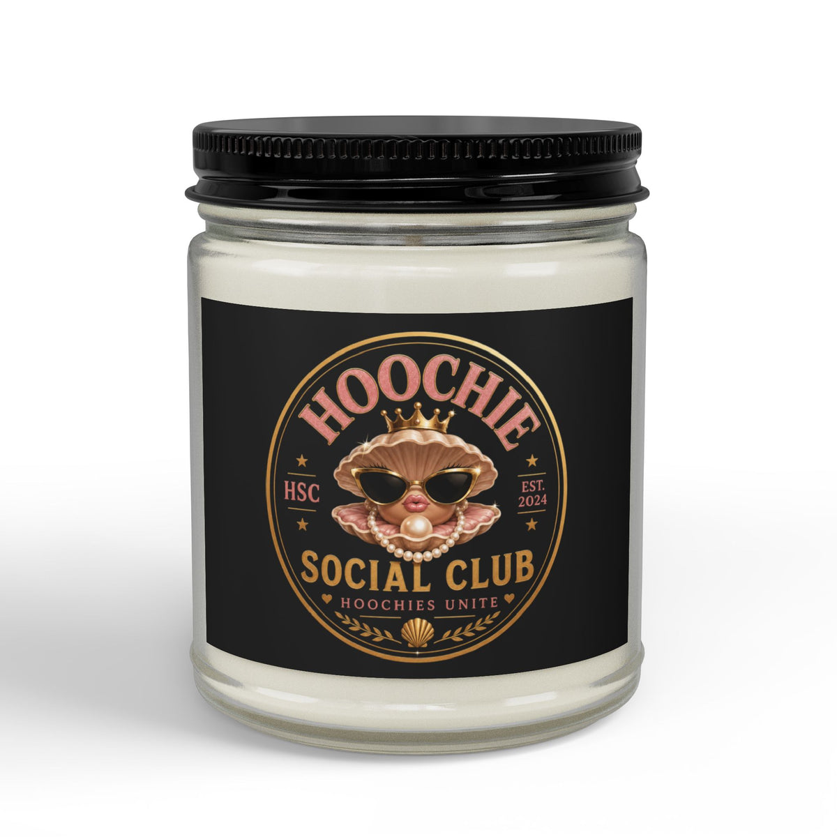 Scented Soy Candle — Hoochie Social Club Amber Jar (4oz & 9oz)