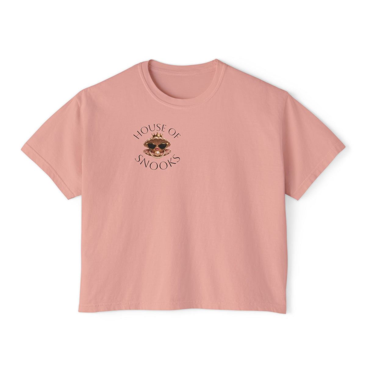 Hoochie Social Club Boxy Tee — Women's Cute Retro Cat Graphic Crop T-Shirt