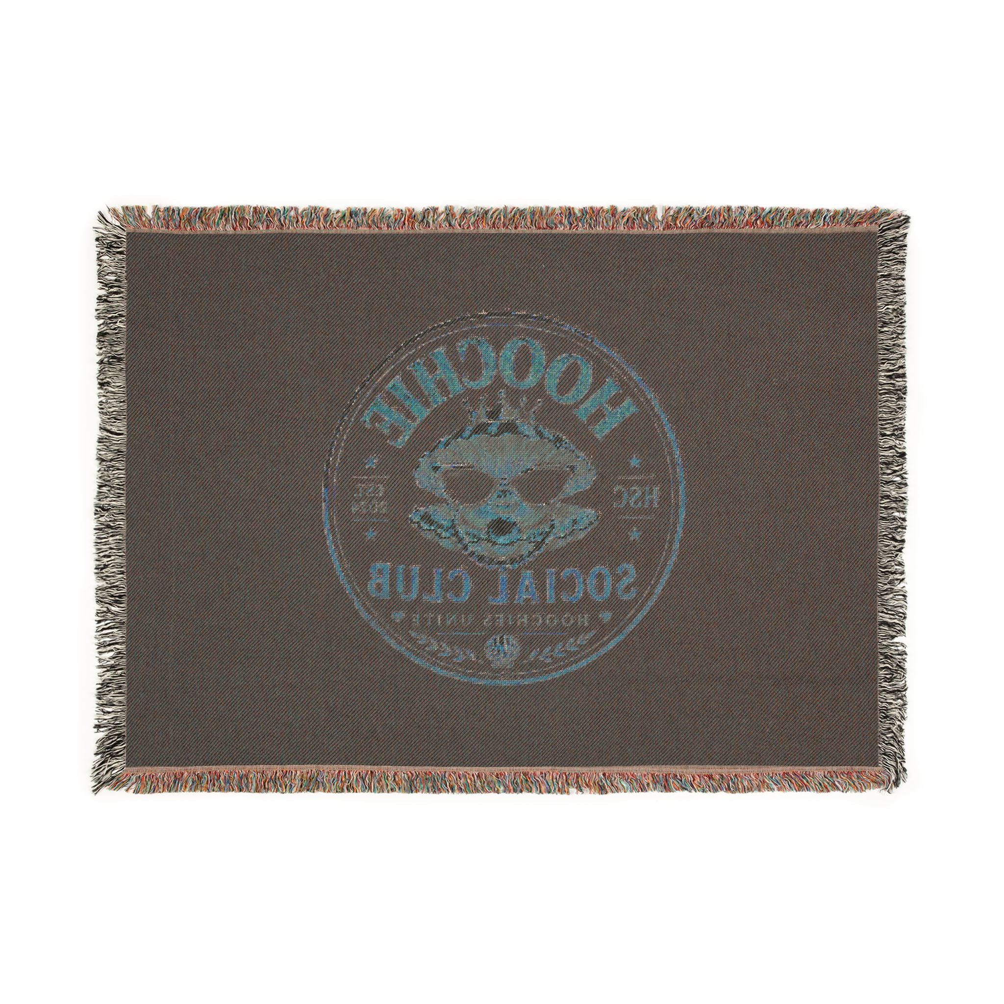 Woven Blanket — "Hoochie Social Club" Skull Logo Throw Blanket