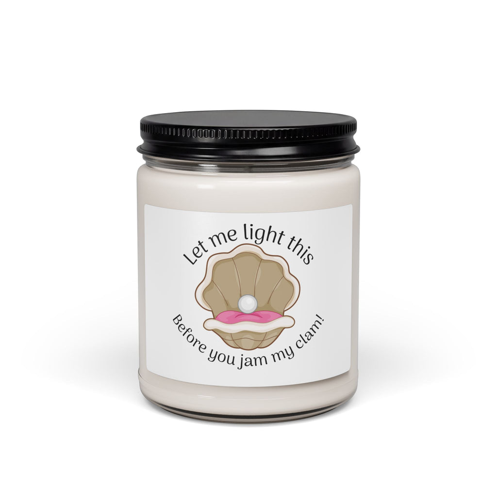 Personalized 'Clamantha' Scented Soy Candle — 9 oz Decorative Jar
