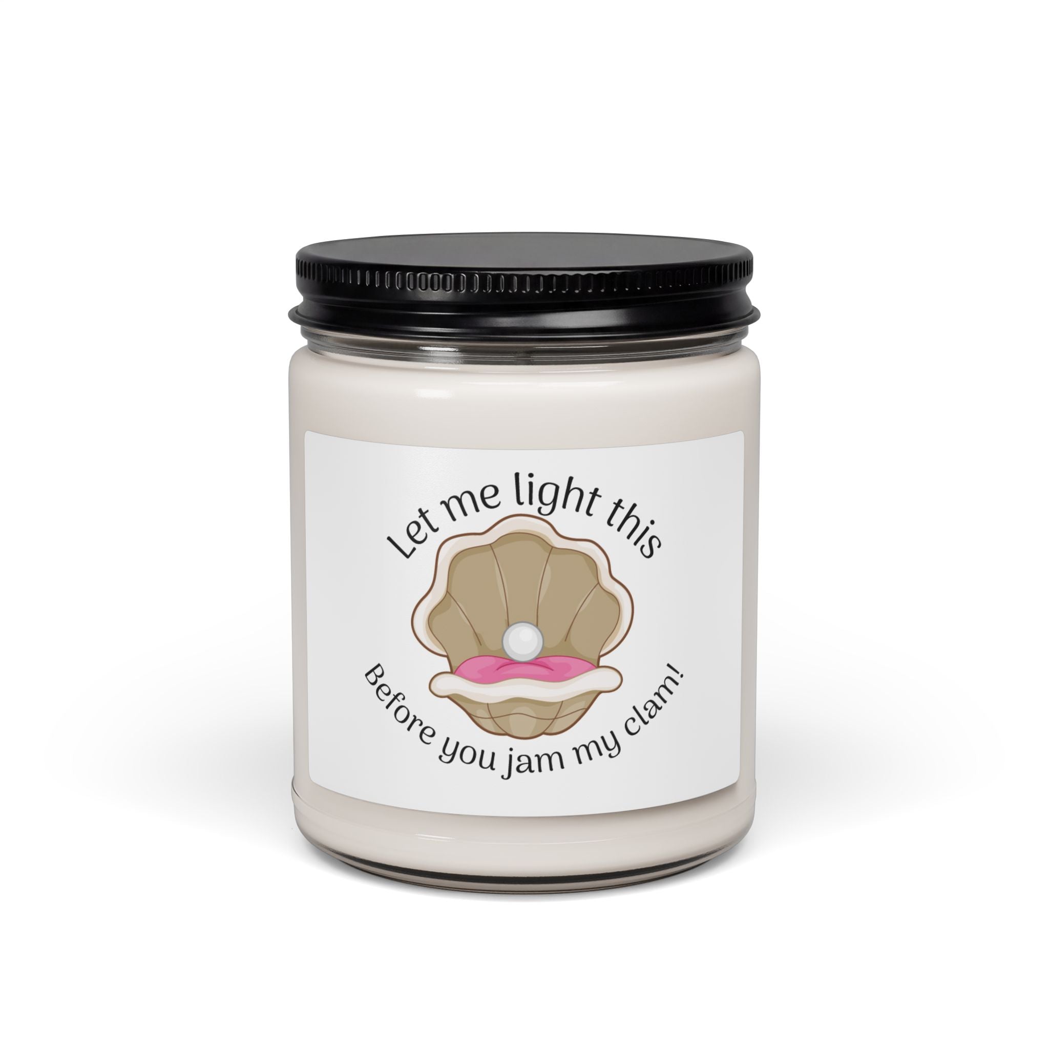 Personalized 'Clamantha' Scented Soy Candle — 9 oz Decorative Jar