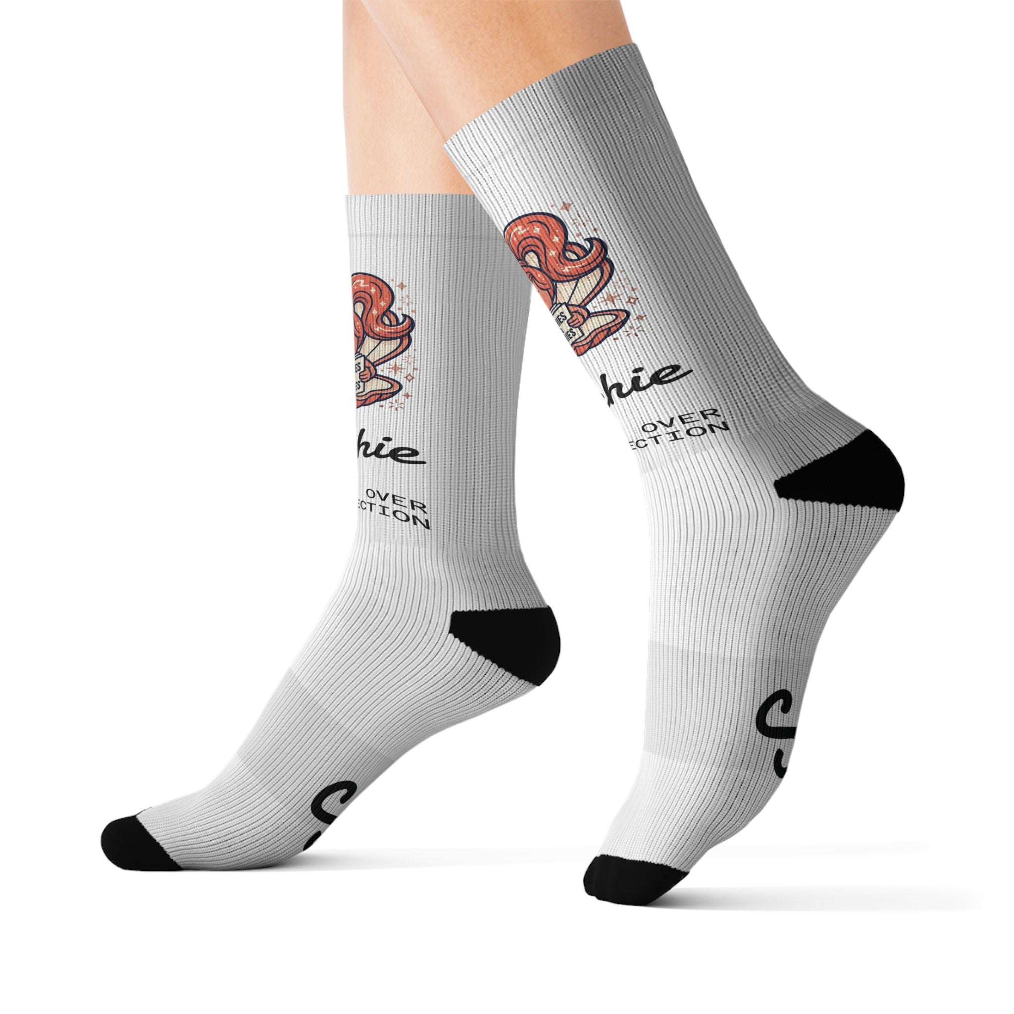 Socks — 'Snooks' Retro Clam Sublimation Crew Socks