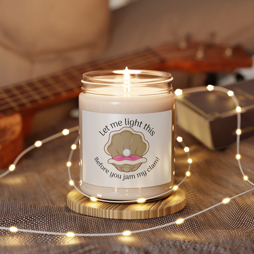 Personalized 'Clamantha' Scented Soy Candle — 9 oz Decorative Jar